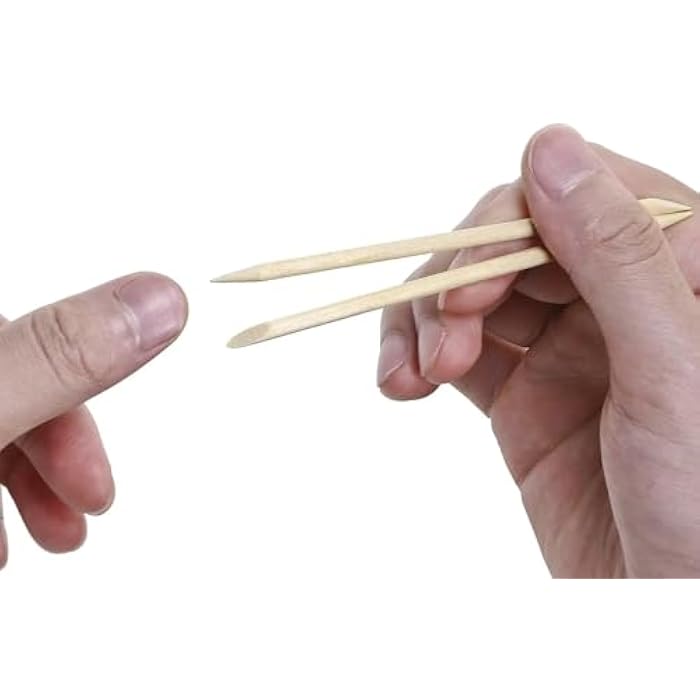 Miniware Mini Skater 50 Pcs Orange Wood Nail Sticks Double Sided Multi Functional Cuticle Pusher Remover Manicure Pedicure Tool (50) - Image 2
